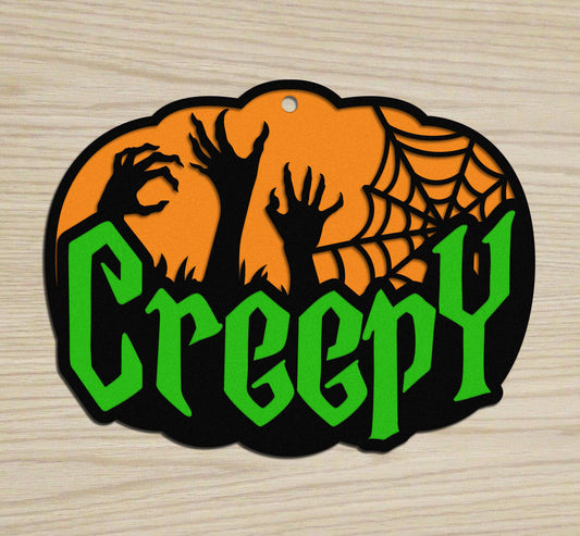 "Creepy" Pumpkin Sign