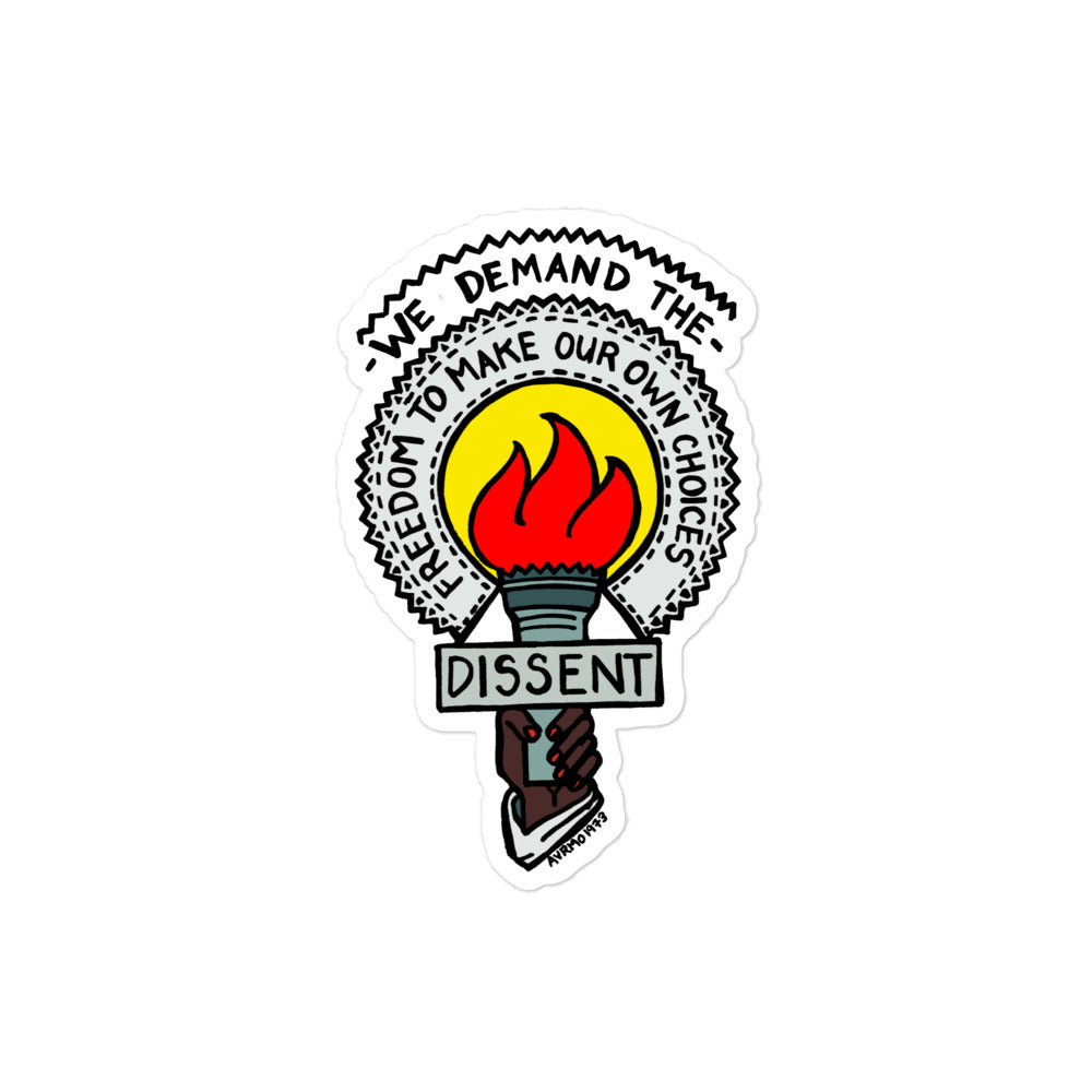 "Dissent" stickers