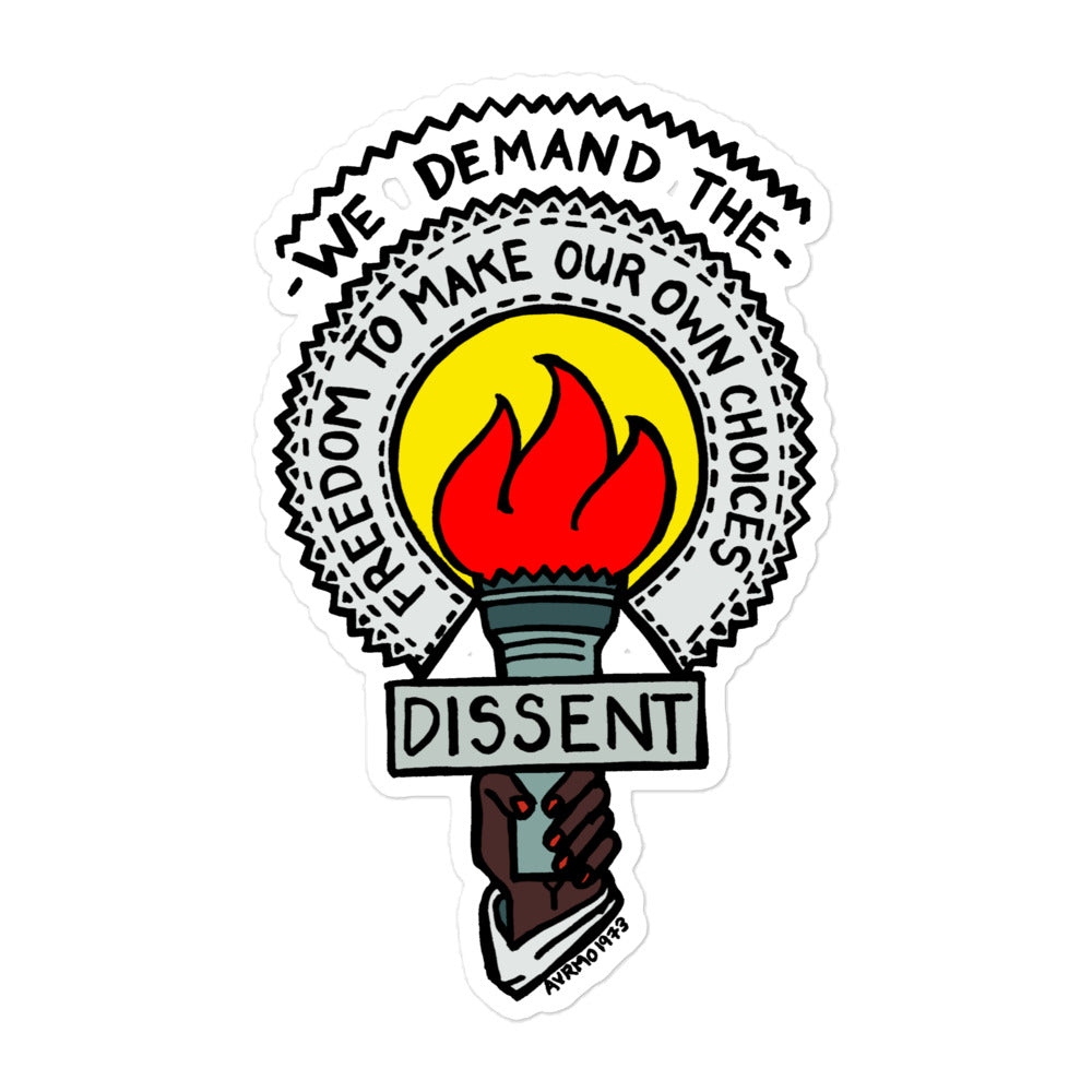 "Dissent" stickers