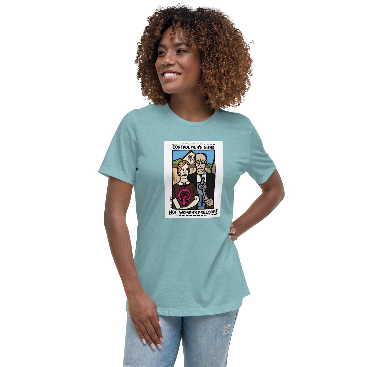 "Men's Guns, Women's Freedom" tshirt
